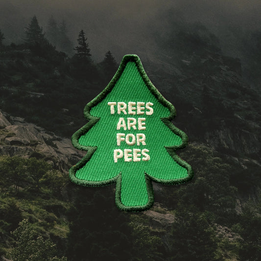 Trees are for Pees iron-on patch