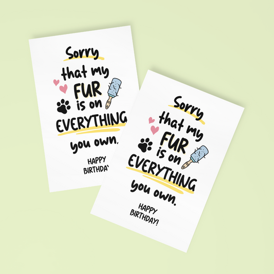 Fur Apology Card