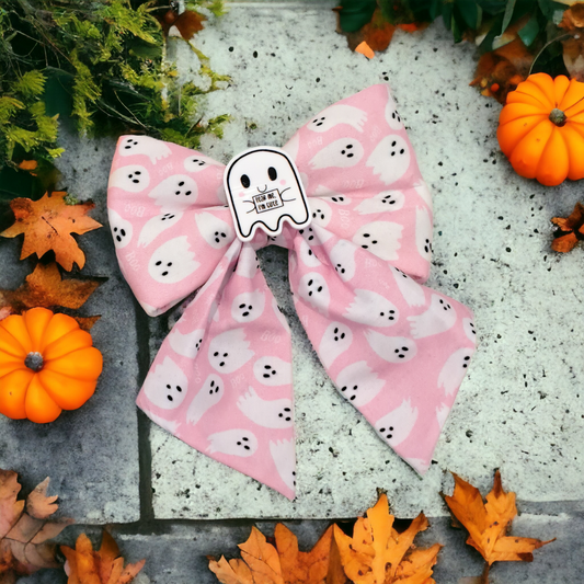 Pink Ghosts 3D Sailor Bow